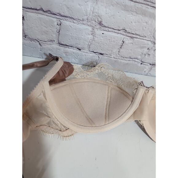 Fraulein Annie Cinnamon Lace And Satin Shelf Bra NWOT 34B Underwire - Picture 8 of 13